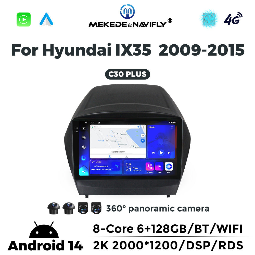 Applicable to modern IX35 09-15 Android large screen central control car navigation radio screen Bluetooth Carplay