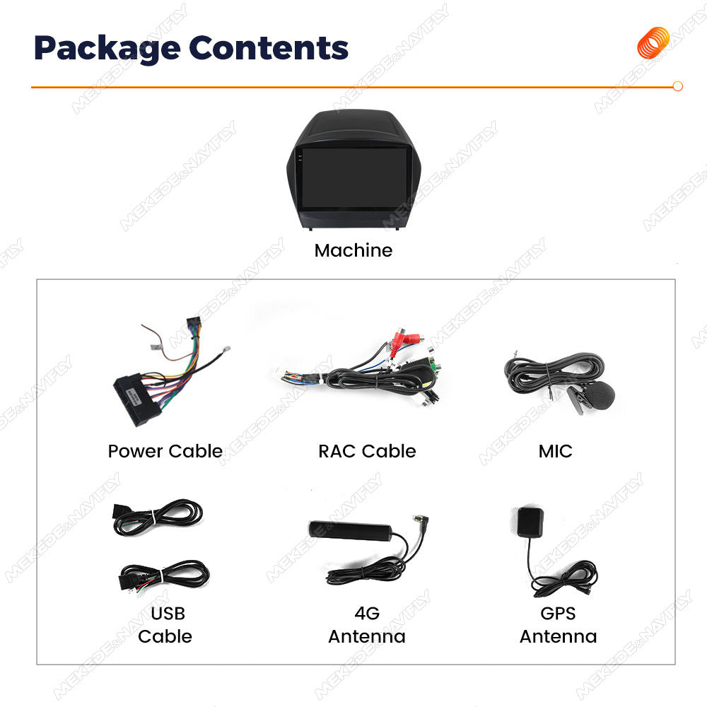 Applicable to modern IX35 09-15 Android large screen central control car navigation radio screen Bluetooth Carplay