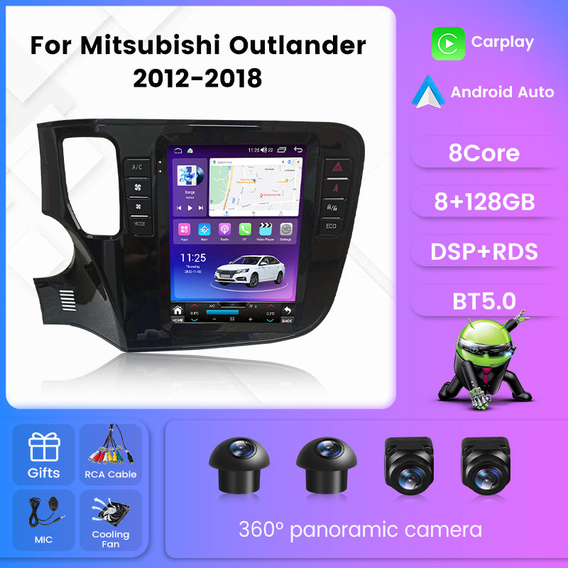 Suitable for 2013-2019 mitsubishi outlander vertical screen android car navigation system with reversing camera, wireless carplay