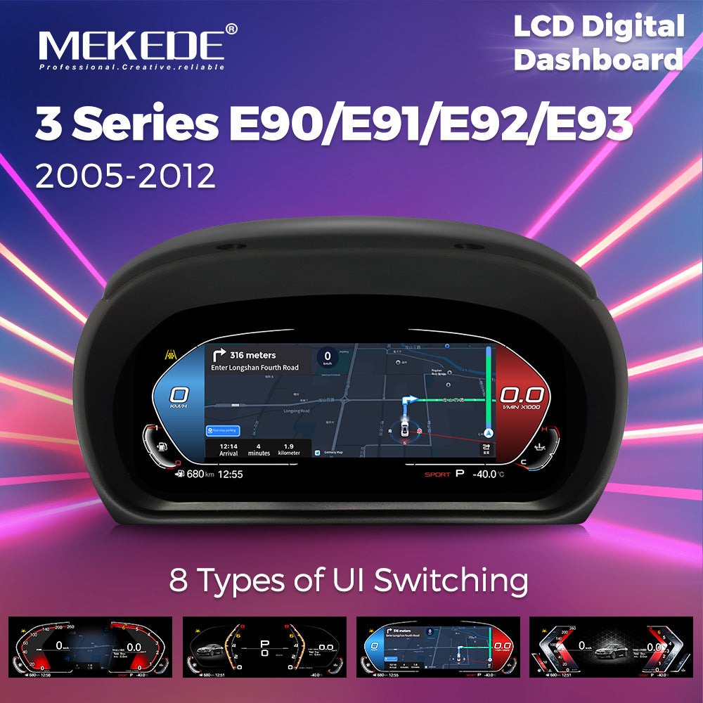 Applicable to BMW 3 Series E90/E91/E92/E93 Upgraded Full LCD Dashboard Wireless Carplay
