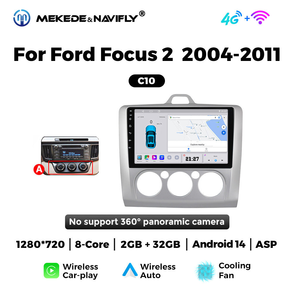 Suitable for Ford Old Focus 04-11 Android large screen central control car navigation radio screen Carplay