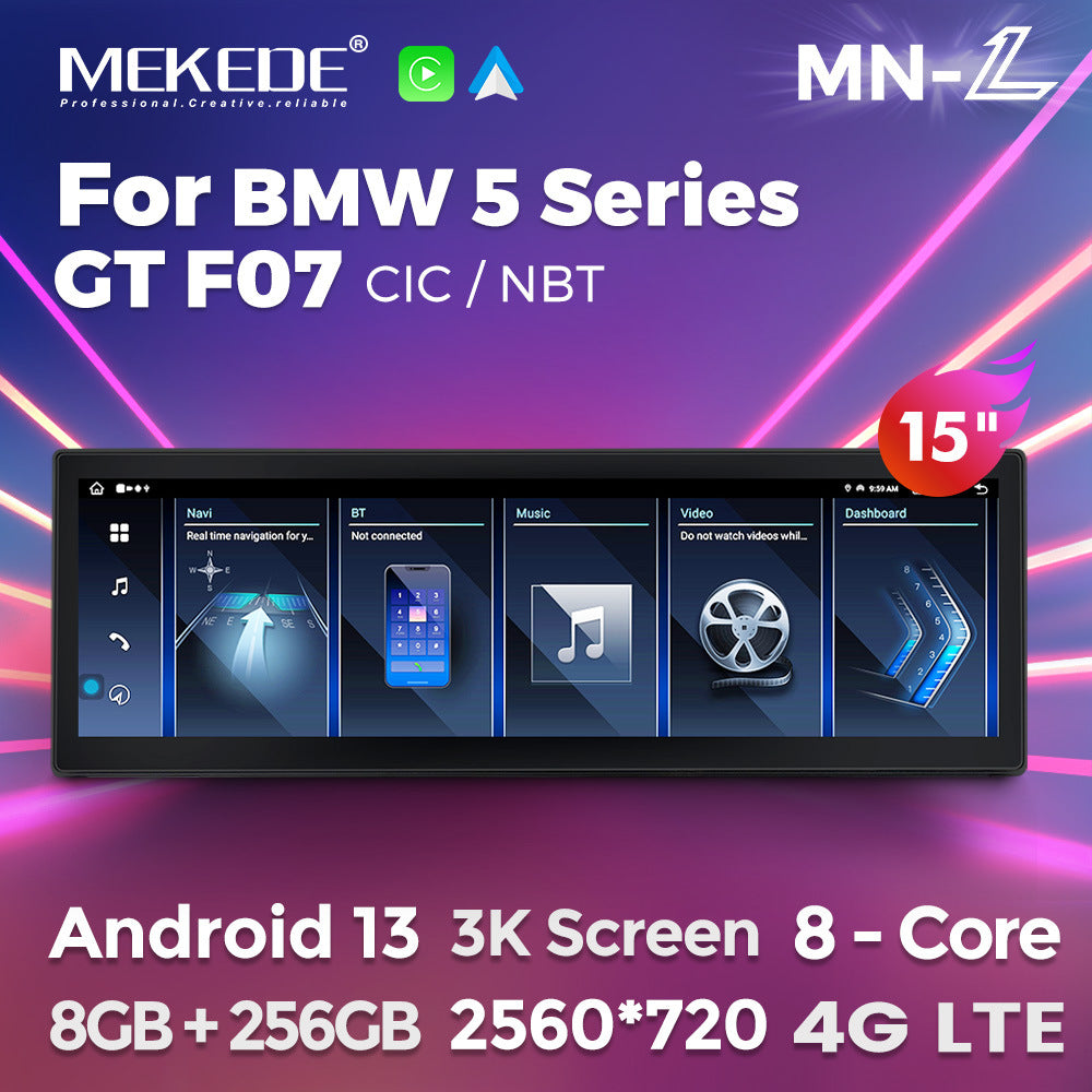 Suitable for bmw 5 series f07 bmw 5 series gt f07 large screen android navigator restoration upgrade 15inch