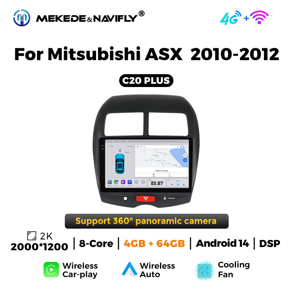 Compatible with Mitsubishi ASX 2010-2012 Android large screen, central control in-car navigation, radio screen, CarPlay