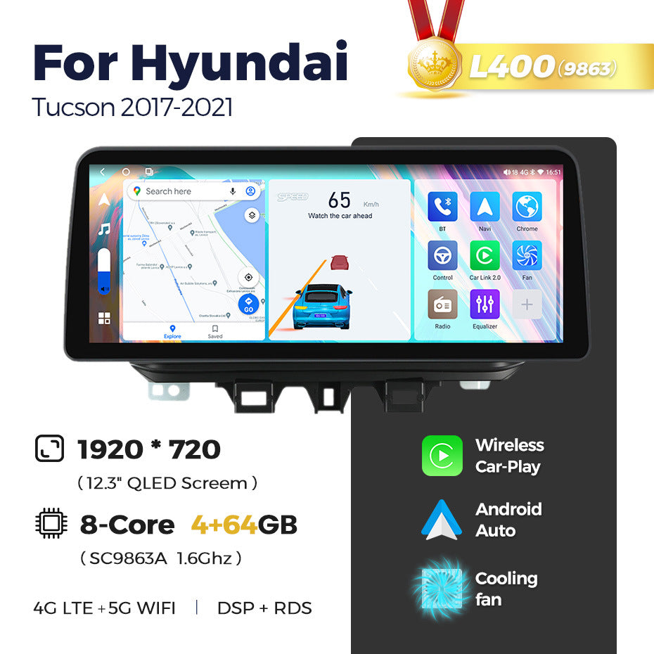 Suitable for hyundai tucson 2017-2021 hyundai new tucson 12.3inch vertical screen android navigator