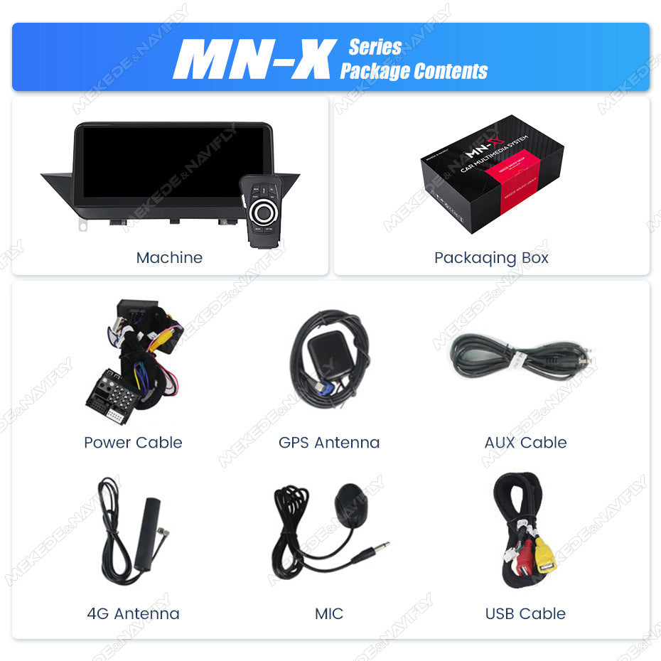 10.25-inch compatible with BMW X1 E84 Android central control large-screen GPS navigation all-in-one device, Bluetooth CarPlay
