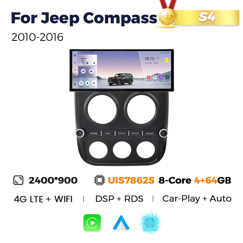 Suitable for jeep compass 2010-2016 jeep compass 12.3inch narrow edge android vertical screen navigation