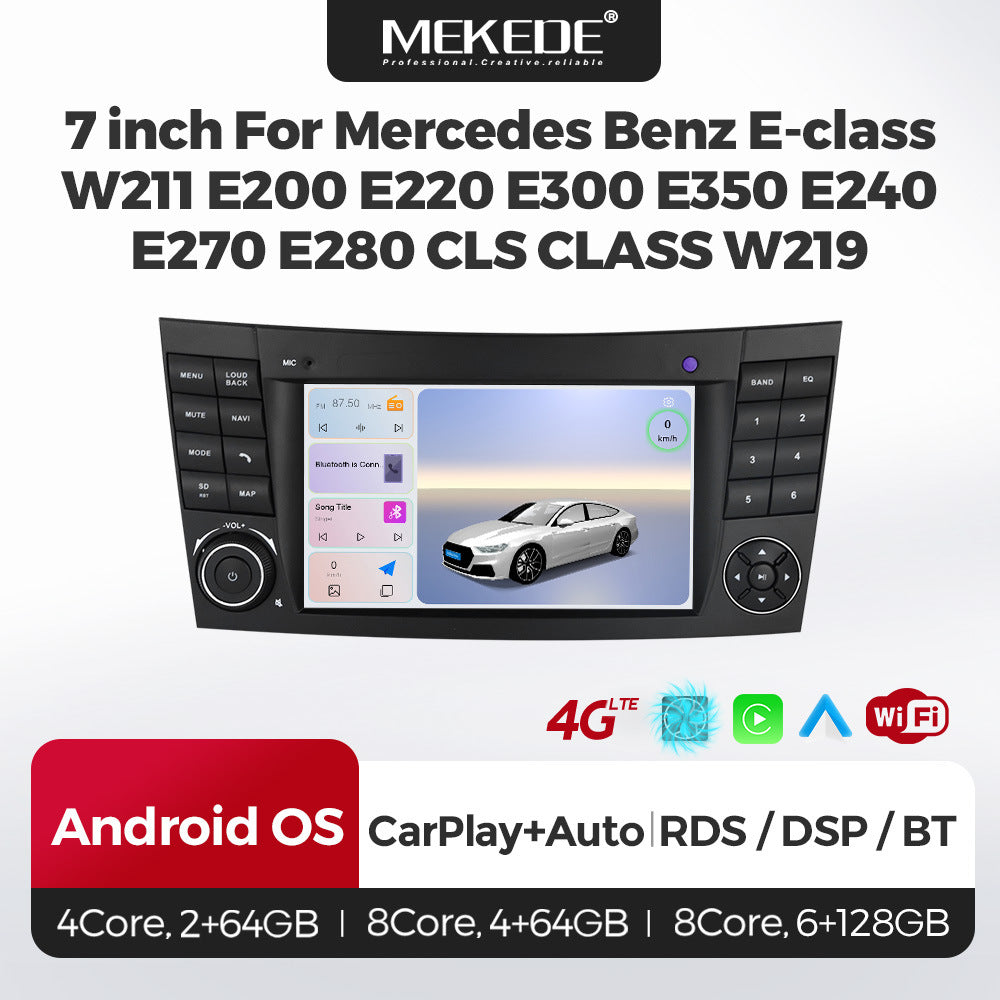 Compatible with Mercedes-Benz E-Class W211 CLS Class W219 Android large-screen central control navigation radio button dedicated device