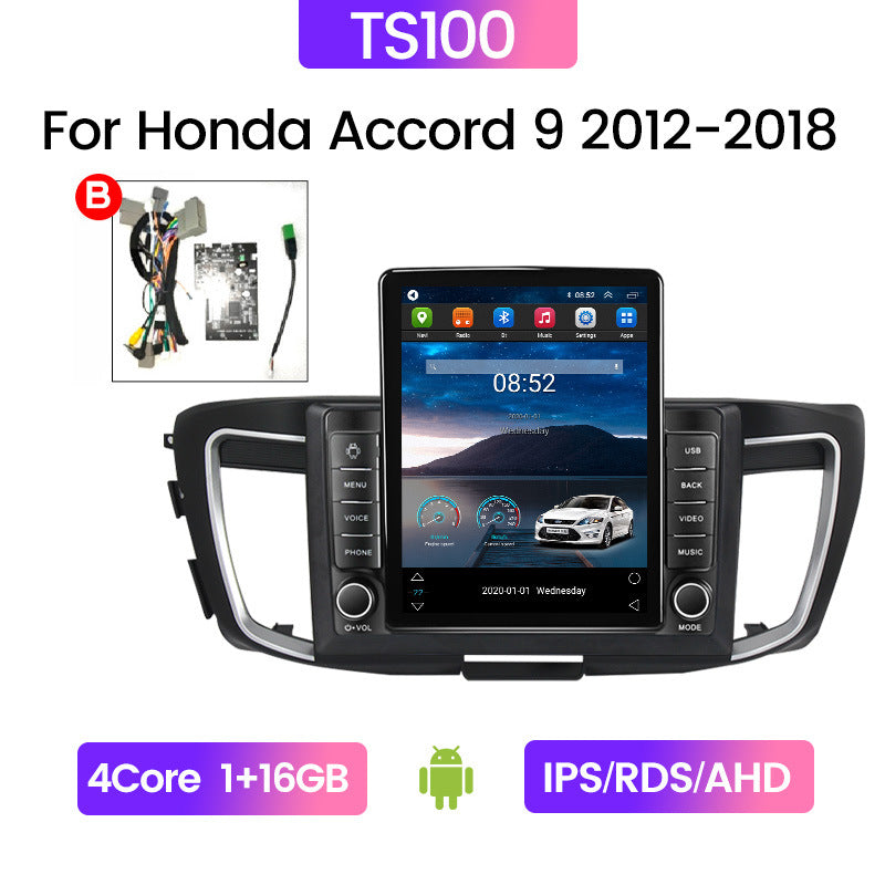 Suitable for honda accord 9th generation (2018-present) vertical screen android navigation head unit with wireless carplay