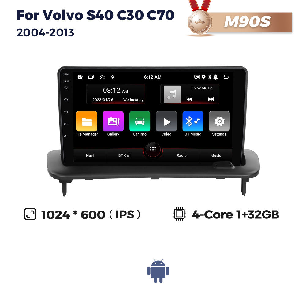 Suitable for volvo 04-12 volvo s40 c30 c70 android large screen car navigation carplay
