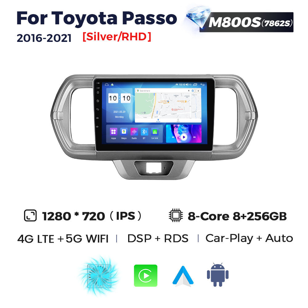 Applicable to Toyota Passo 2016-2021 Android large screen central control navigation Bluetooth Carplay