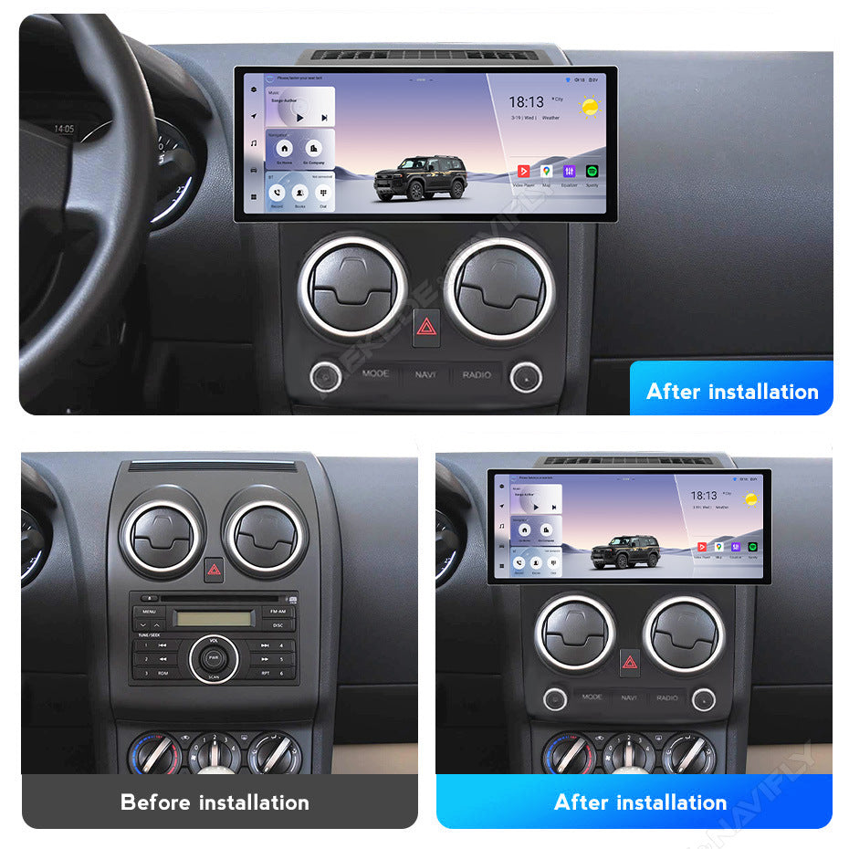 Suitable for nissan qashqai 2008-2015 nissan qashqai 12.3inch narrow edge android vertical screen navigation