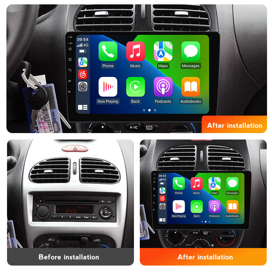 Suitable for citroen c2 04-08 peugeot 206 peugeot206 android central control car navigation system