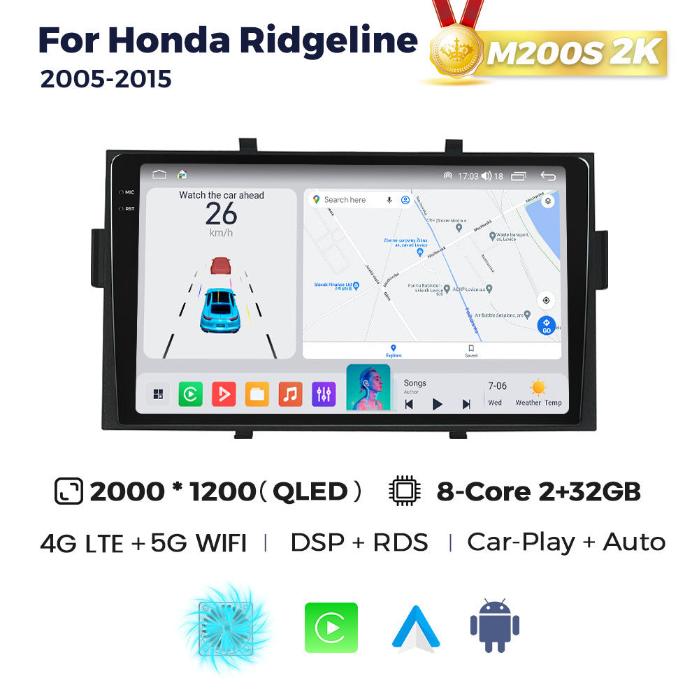Suitable for honda ridgeline 2005-2015 honda pickup truck central control radio android navigator