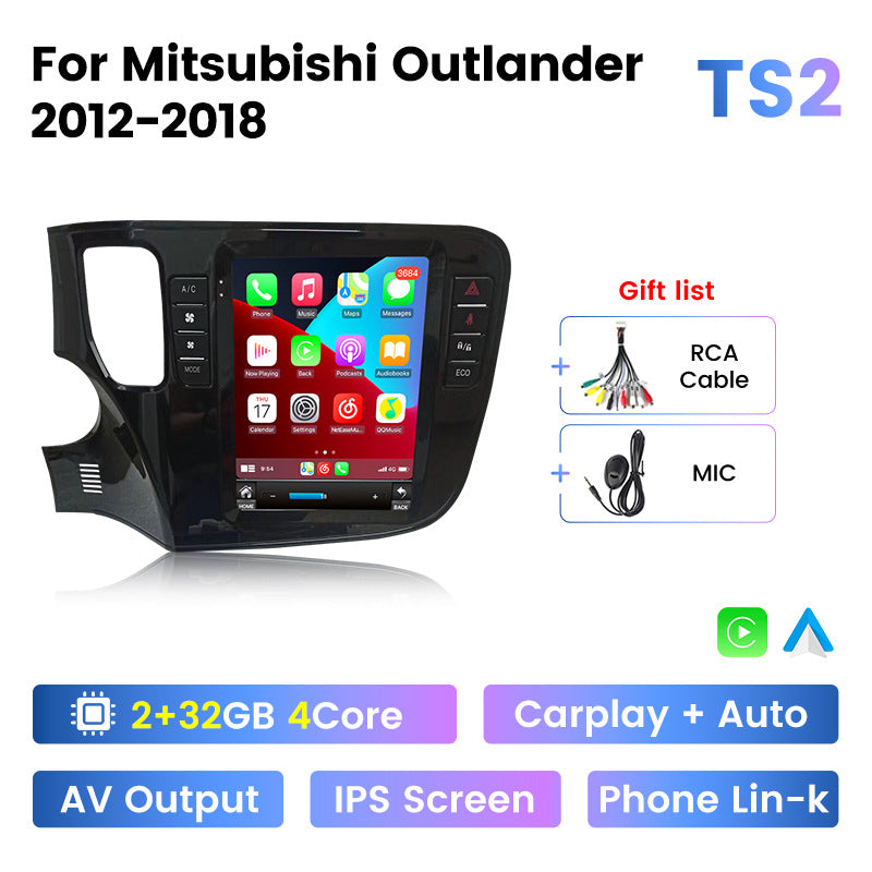 Suitable for 2013-2019 mitsubishi outlander vertical screen android car navigation system with reversing camera, wireless carplay