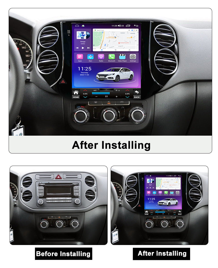 Suitable for 2010-2016 tiguan volkswagen vertical screen android navigation head unit with wireless carplay
