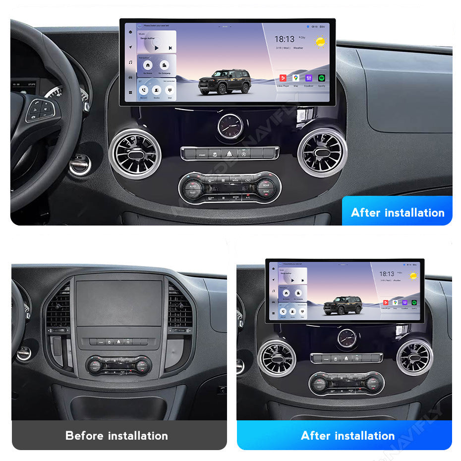 Suitable for benz vito 2016-2021 mercedes-benz vito upgrade restoration 12.3inch android vertical screen navigation