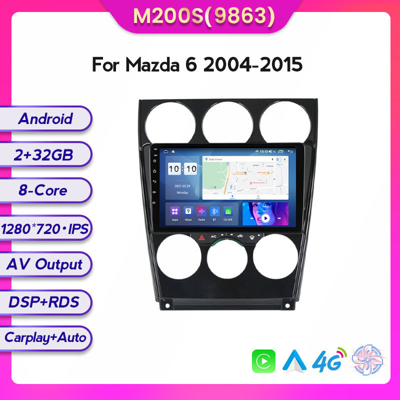 Suitable for 04-15 mazda 6 mazda 6 car large screen android navigator wireless carplay