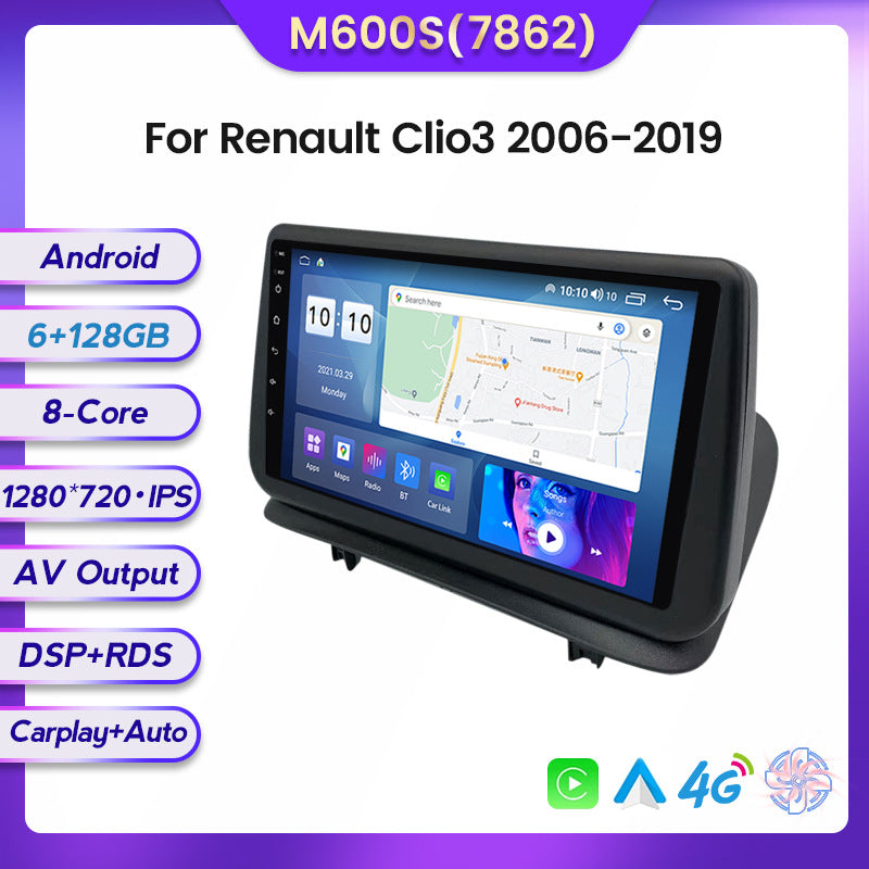 Compatible with the Renault Clio 3 06-19 Android large-screen central control in-car navigation screen 8+128G