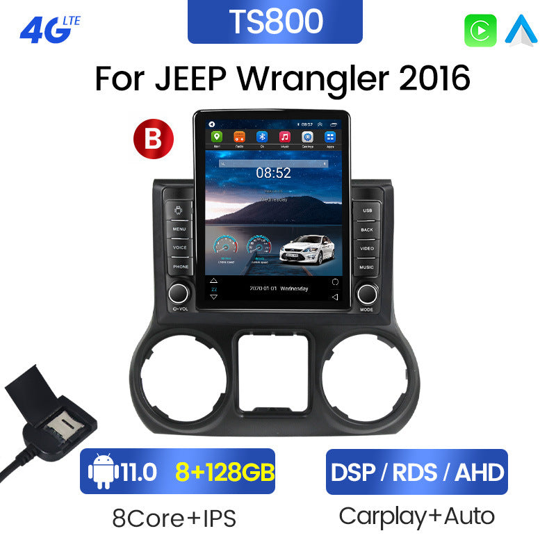 Suitable for jeep wrangler jeep wrangler stone tablet vertical screen smart car android navigation system