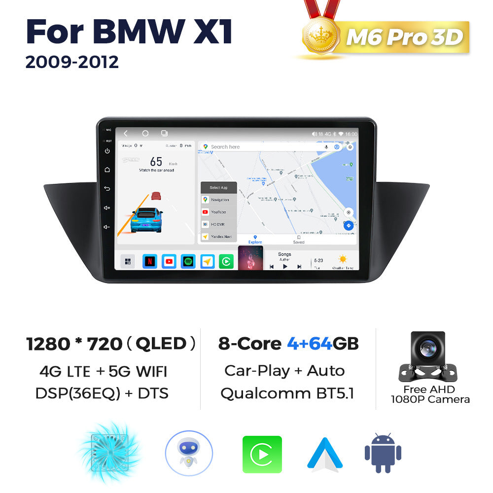 Suitable for BMW X1 E84 09-12 Android large screen car navigation radio screen M6Pro 3D version