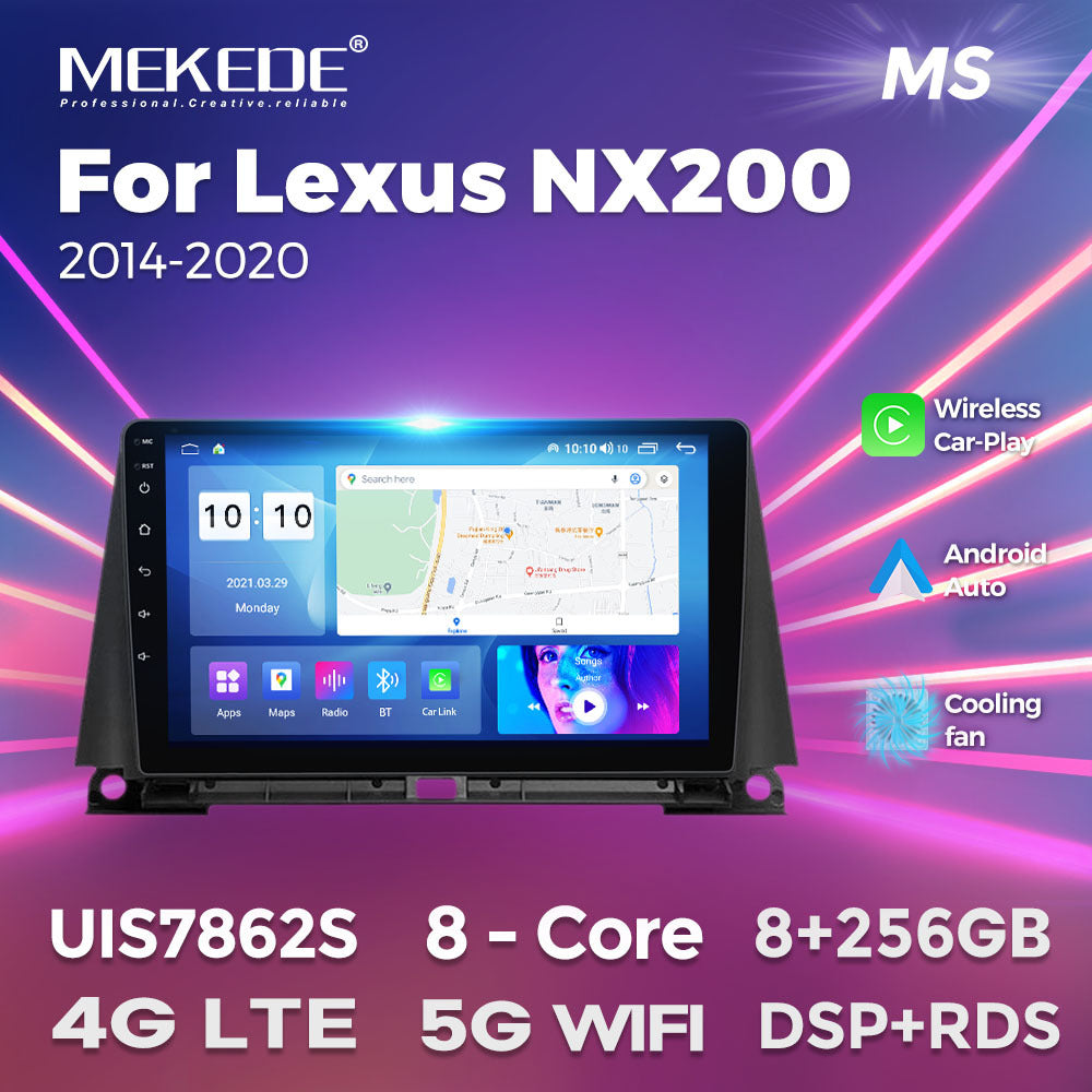 Suitable for Lexus Lexus NX200 14-20 Android Large Screen Central Navigation Radio 8 + 256