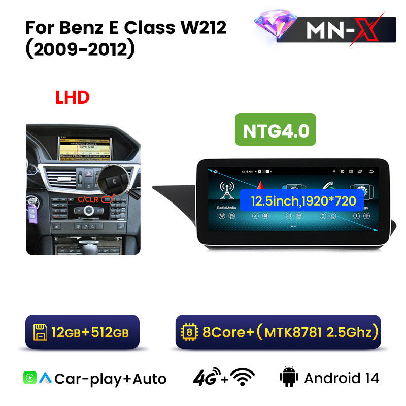 Applicable to Mercedes-Benz E-Class W212 2009-2015 Android large screen central control navigation car radio Carplay
