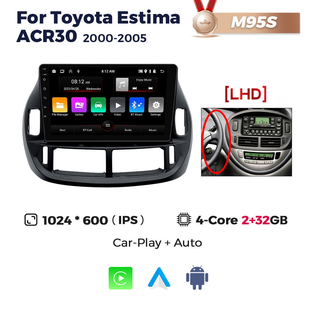 Suitable for 2004 toyota estima acr30, android head unit with wireless carplay for in-car entertainment