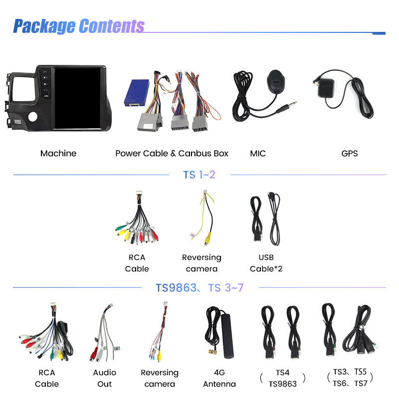 Used in civic cars 04-09 civic vertical screen android smart car navigation/cross-border supply