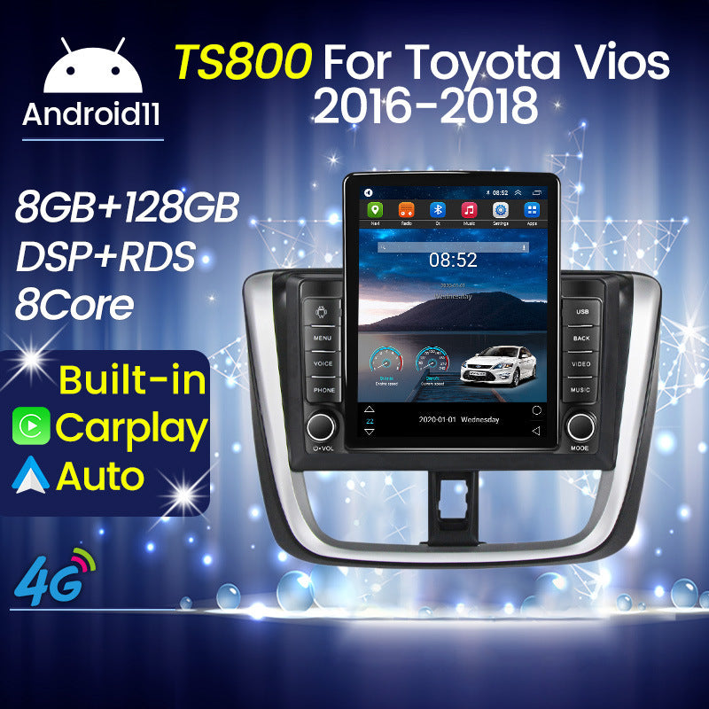 Suitable for 16 models of toyota vios, zhixuan, vios, yaris, stone monument machine vertical screen android navigator