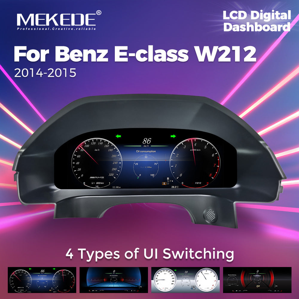 Suitable for Mercedes-Benz E-Class W212 2010-2015 modified and upgraded full LCD instrument panel 12.3 inches