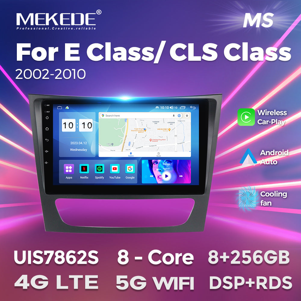 Applicable to Mercedes-Benz E-Class W211 02-10 Android large-screen central control car navigation radio screen 256G