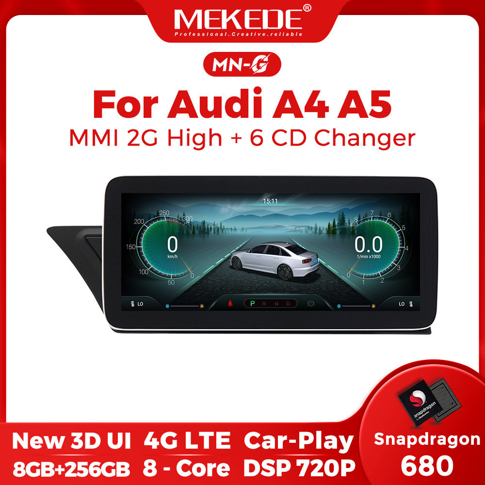 Suitable for a4l/a5 2007-2009 mmi 2g 6 disc version, original car screen upgrade to large screen navigation