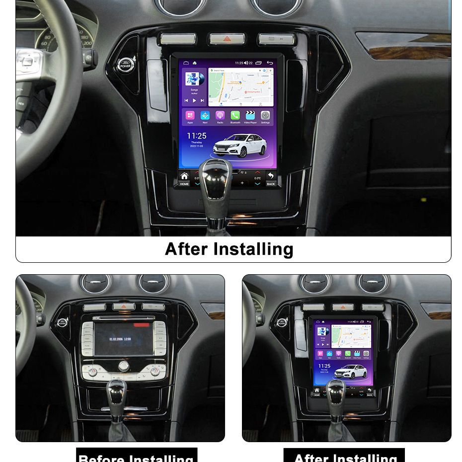 Suitable for 2007-2010 ford mondeo vertical screen android navigation, reversing camera car navigation system / long version