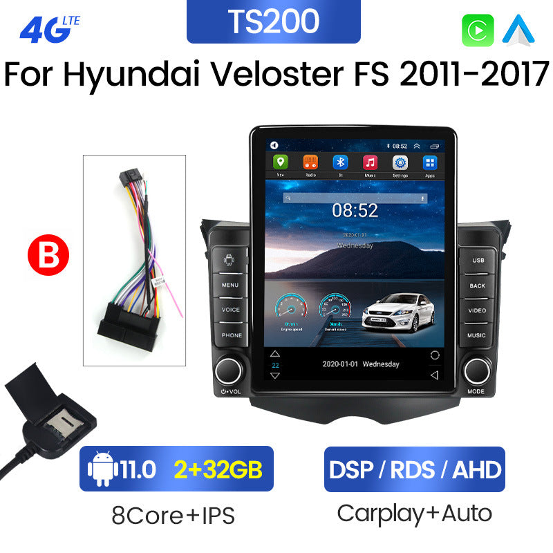 Suitable for hyundai veloster android navigation system with carplay (vertical screen, stone tablet style)