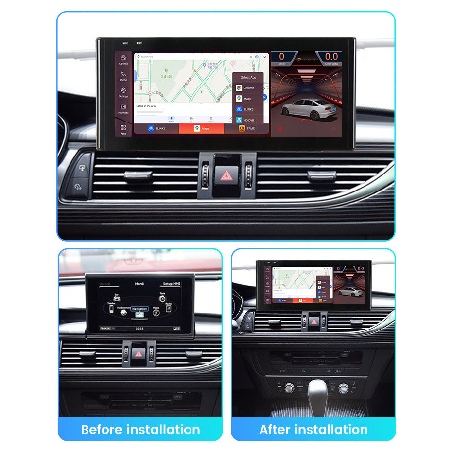 Applicable to Audi A6 A7 C7 S6 2016-2020 Android large screen central control car navigation Bluetooth Carplay