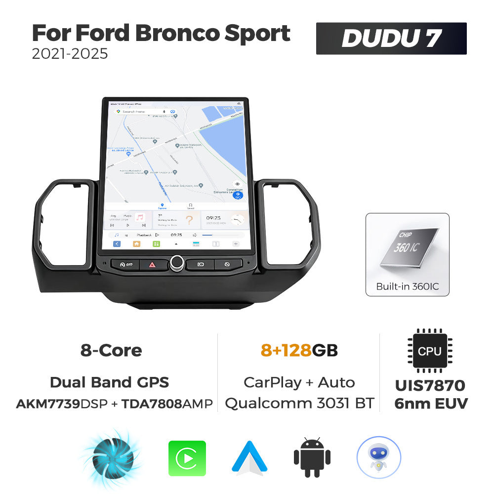 Suitable for 12" ford bronco sport 21-25 ford bronco dudu7 vertical screen android car machine