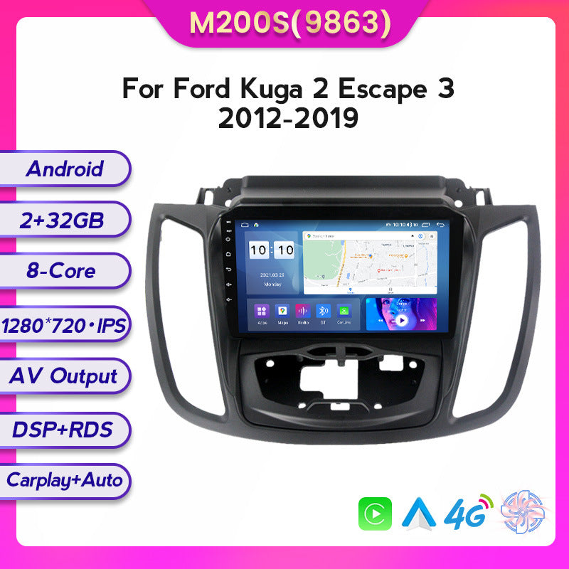 Suitable for 2012-2019 ford kuga (escape) high-end models: in-car android navigation center console with wireless carplay