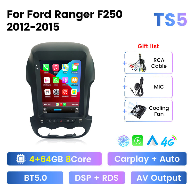 Suitable for ford ranger f250 vertical screen navigation android car navigation wireless carplay