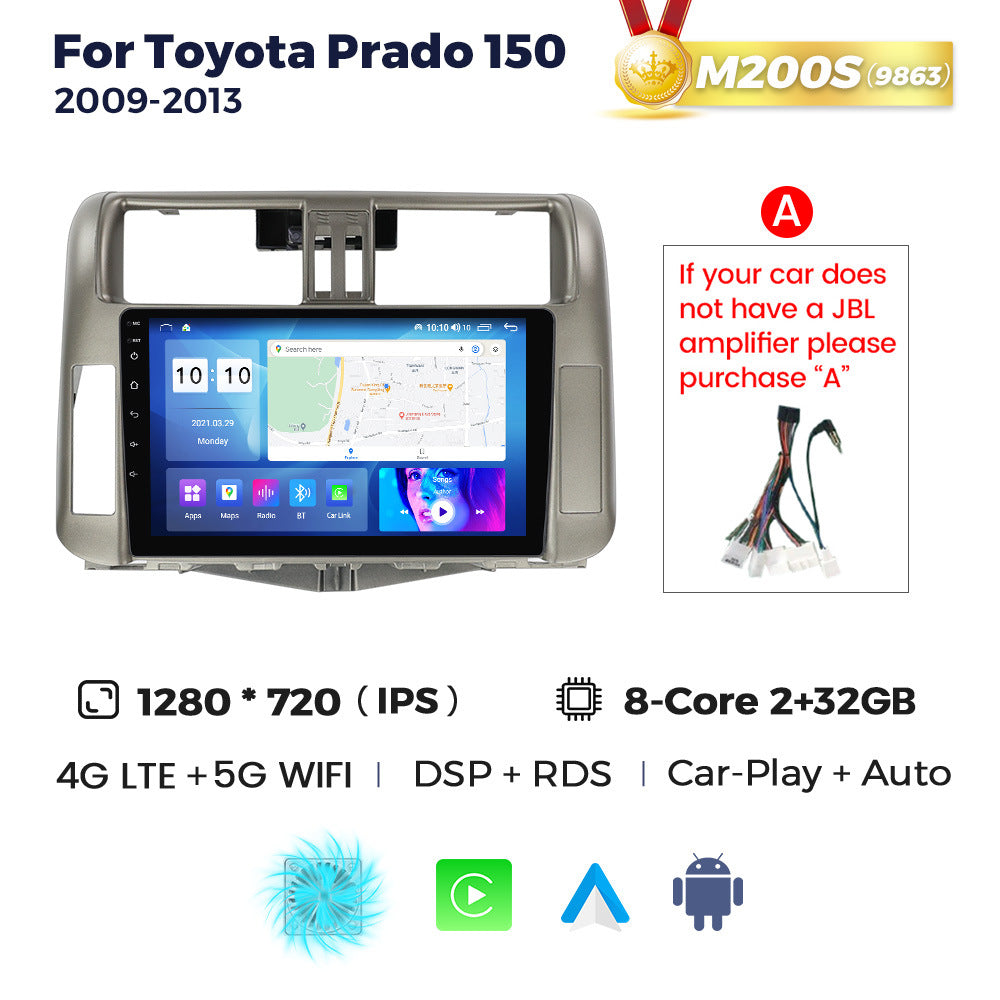 Applicable to Toyota Prado 150 2009-2013 Android large screen central control navigation Carplay