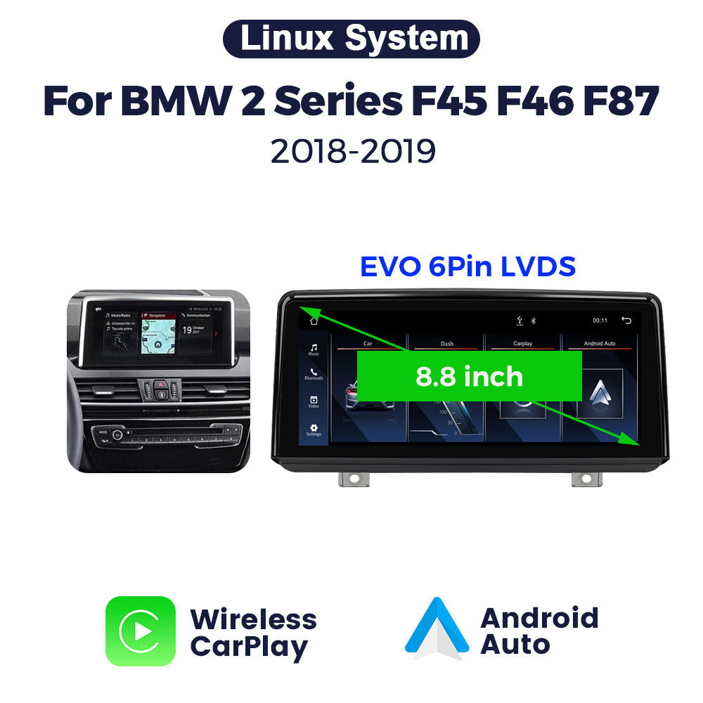 Suitable for bmw 2 series f45 f46 f87 bmw 2 series restoration linux large screen carplay