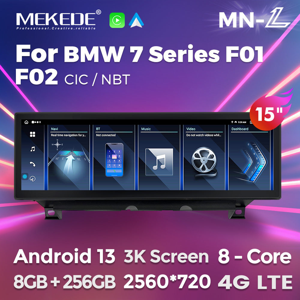 Suitable for bmw 7 series f01 f02 cic nbt original car screen upgrade modification 15inch large screen android navigation system