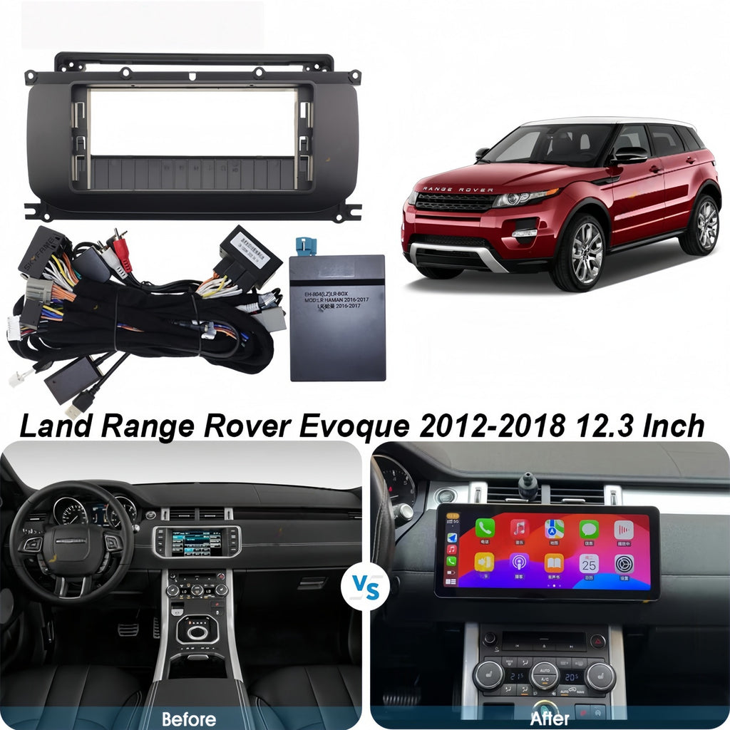 Suitable for 2012-2018 land rover range rover evoque 12.3inch navigation center console panel bezel, harman system compatible