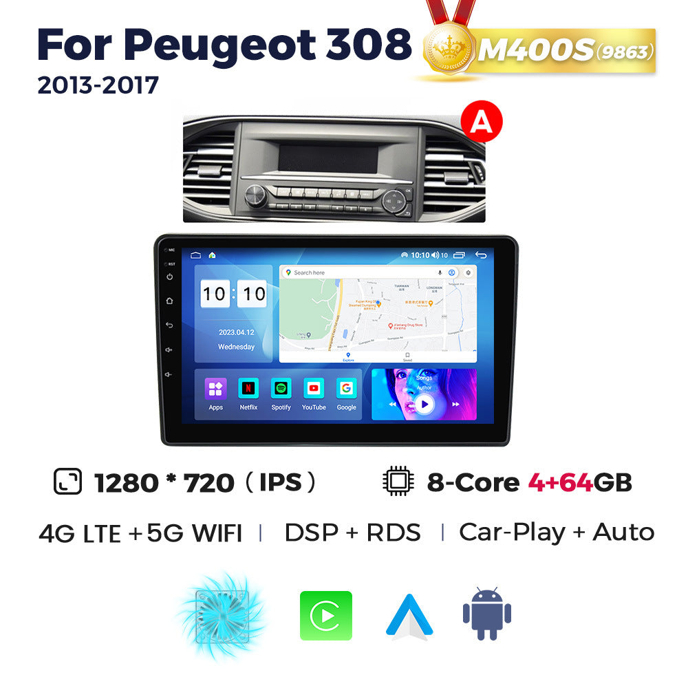 Compatible with Peugeot 308 2013-2017 Android Large-Screen Central Control Navigation Radio 8+256G