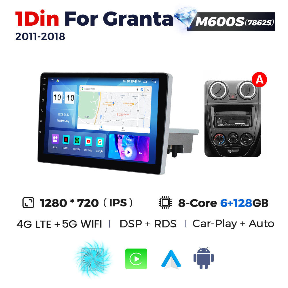 Suitable for single-spindle lada granta car android central control navigation system smart multimedia