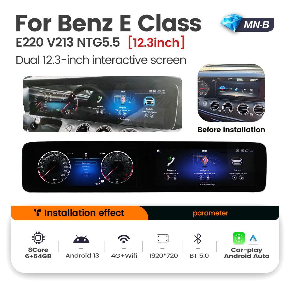 Suitable for benz e class e220 v213 ntg5.0 ntg5.5 mercedes-benz e-class dual-screen interaction
