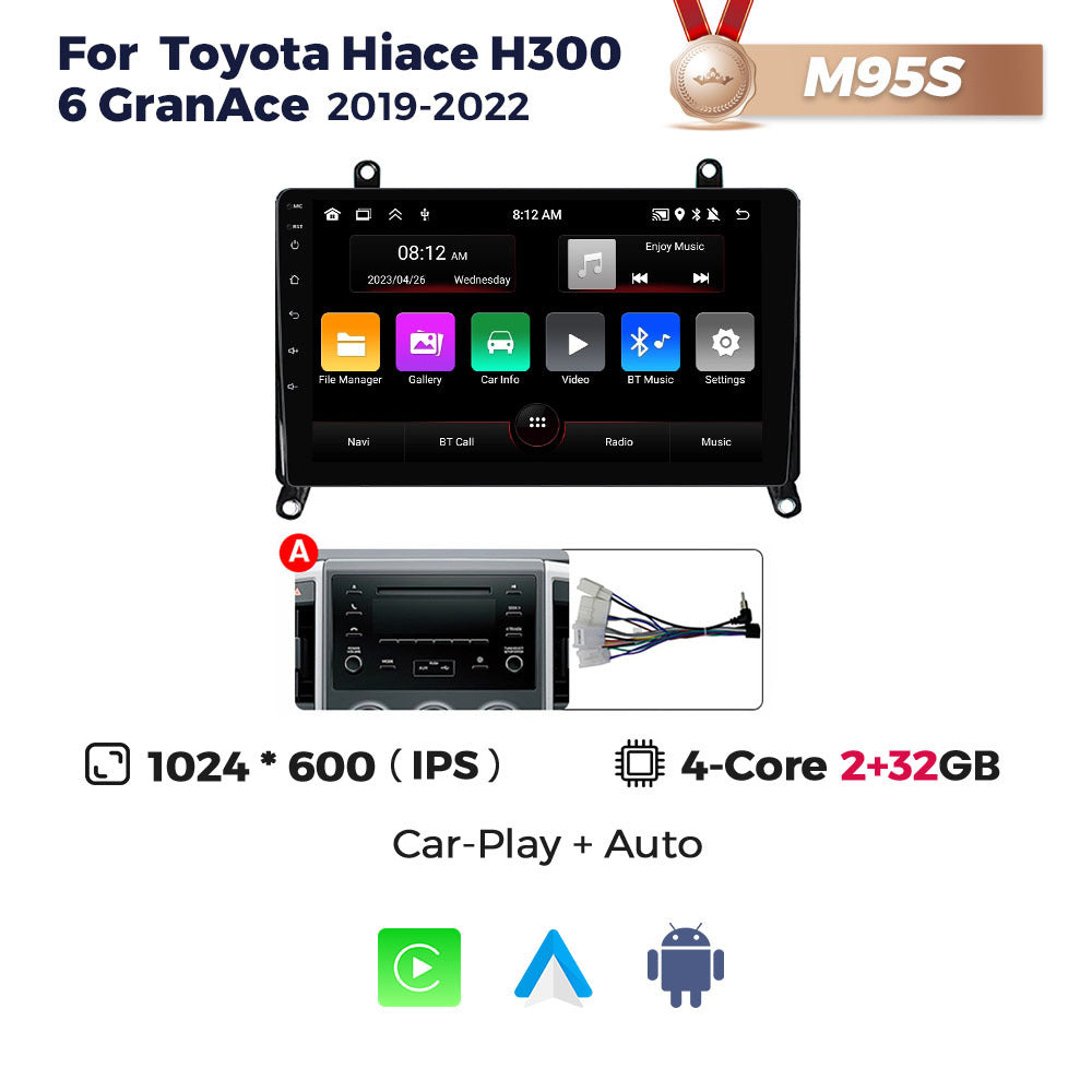 Suitable for toyota hiace h300 6 granace 2019-2022 toyota hiace android navigation