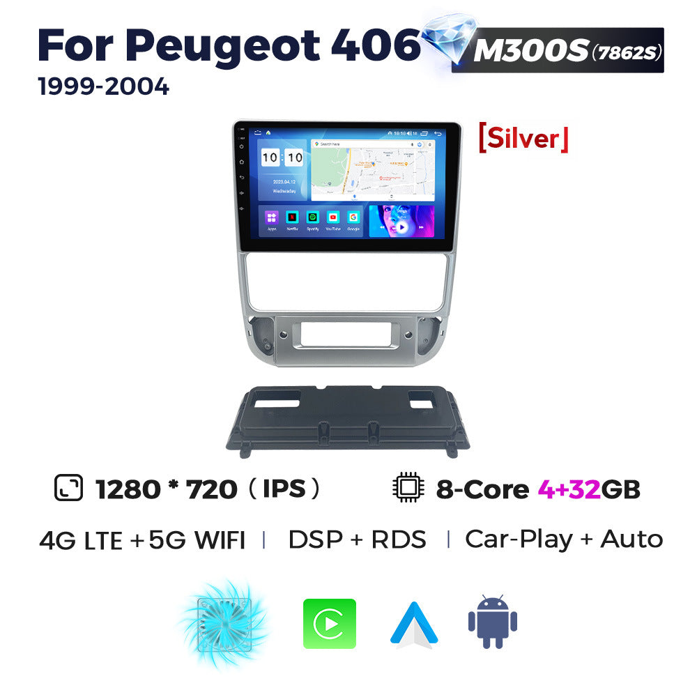 Suitable for peugeot 406, large screen android car navigation, rear view wireless carplay