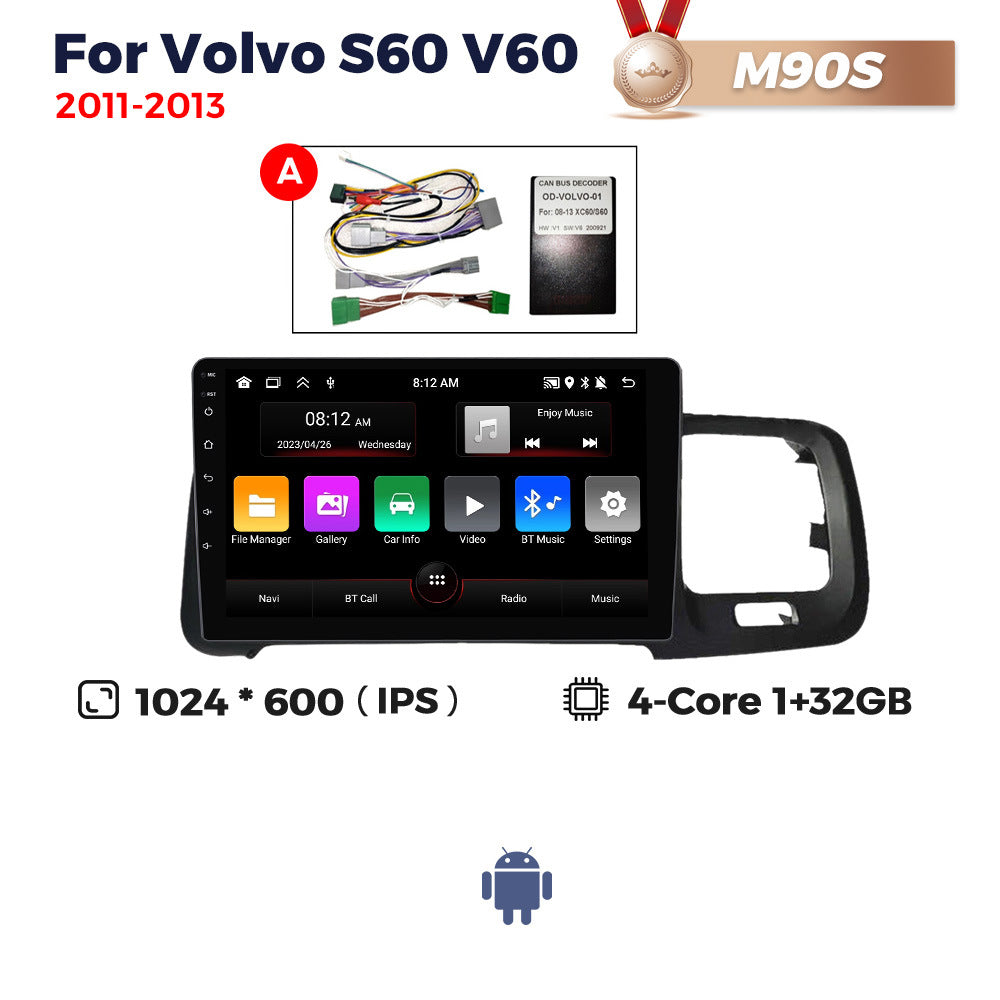 Suitable for volvo 2011-2020 volvo s60 v60 android large screen car navigation wireless carplay