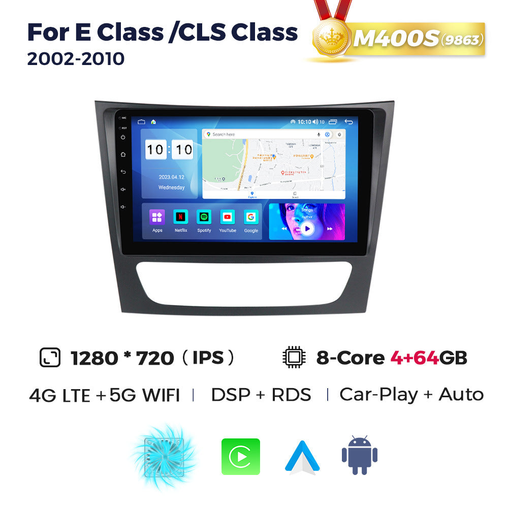 Applicable to Mercedes-Benz E-Class W211 02-10 Android large-screen central control car navigation radio screen 256G