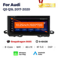 Suitable for audi q5 q5l 2017-2020 audi q5 upgrade and restoration qualcomm android large screen navigator